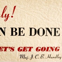 Major J.C.B. Handley XL Business Card Promo It Can Be Done Maine 1930s P... - £15.02 GBP