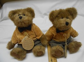 RARE Lot 2 Boyd&#39;s Bears Matthew H. Bear- NWTS 8&quot; Plush Fall 1999 Bears  Twins - £16.45 GBP