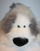 Tri Russ Woofie Sheep Dog Shaggy White Gray Plush Furry Puppy 48956 Soft... - $35.80