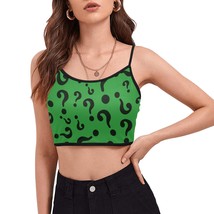  Women&#39;s Riddler Riddle Questions Spaghetti Strap Crop Top Camisole Cami... - $23.00