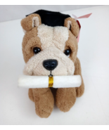 Vintage Russ Luv Pets Bullet Graduation Puppy With Scroll &amp; Cap 6&quot; Plush... - £15.25 GBP