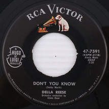 Della Reese – Don&#39;t You Know / Soldier, Won&#39;t You Marry Me 45 rpm Vinyl Record - £3.32 GBP