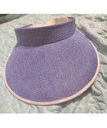 Ladies Denim Elastic Visor Blue White Unbranded - $10.00
