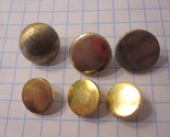 Vintage lot of Sewing Buttons - Plain Metallic Gold Rounds - $10.00