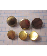 Vintage lot of Sewing Buttons - Plain Metallic Gold Rounds - £7.96 GBP