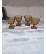 Vintage Amber Indiana Glass Colony Park Lane Goblets, Set Of 4, Elegant  - £26.65 GBP