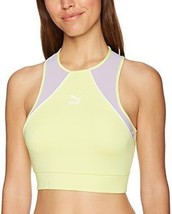 PUMA Womens Racerback Summer Reload Sports Bra Color Sunny Lime Size L - £26.52 GBP