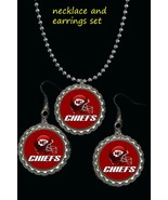 Kansas city chifs earring and necklace set great gift  must have  earrings - €8,39 EUR