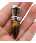 Reiki natural stone pendulum chakra healing meditation pendant necklace ... - £13.60 GBP