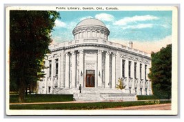 Public Library Building Guelph Ontario Canada UNP WB Postcard Z7 - £3.84 GBP