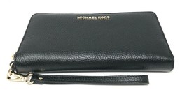 Michael Kors Large Continental Wallet Black Gold Wristlet 35T7GTVE7L NWT $298 - £71.20 GBP