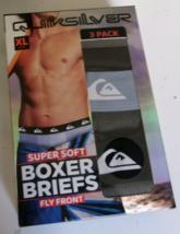 Three Quick Silver boxer briefs Size X-Large Fly Front Black and Gray - $333.56 MXN