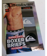 Three Quick Silver boxer briefs Size X-Large Fly Front Black and Gray - $17.77