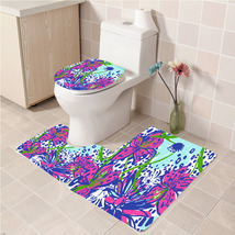 3Pcs/set In The Garden Lilly Pulitzer Bathroom Toliet Mat Set Anti Slip Ba - $33.29+