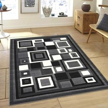 Rugs Area Rugs Carpets 8x10 Rug Modern Grey Large Bedroom Floor Gray 5X7 Rugs ~~ - £102.87 GBP+