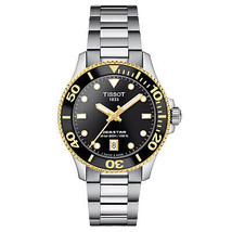 Tissot Men&#39;s Seastar Black Dial Watch - T1202102105100 - £245.88 GBP