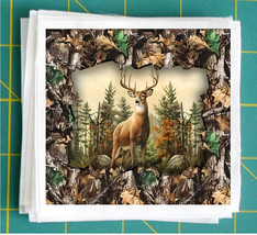 Deer in the Woods Fabric Panel for Quilting Sewing Crafting Quilt Block D3901 - £3.14 GBP+
