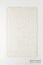 Leighton Ivory Hand-Tufted 100% Wool Handmade Area Rug Carpet - £141.22 GBP+
