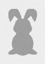 Pepita Needlepoint Canvas: Beginner Bunny Rabbit Grey Pom Pom Tail, 7&quot; x 10&quot; - £40.92 GBP+