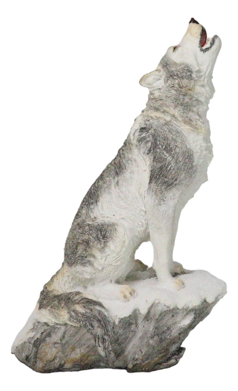 Woodlands Wildlife Mystical Alpha Snow Arctic Wolf Howling At The Moon F... - $29.99