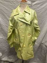 Vintage Adrienne Vittadini/Nieman Marcus Lime Green Dress Shirt, Size Me... - £66.17 GBP