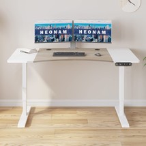 Heonam Dual Motor Electric Standing Desk, 63 X 30 Inches Height Adjustable Table - £224.05 GBP