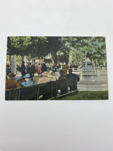 Primary image for Vintage Postcard Williams Park St. Petersburg Florida Linen Posted 1947