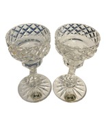 Tyrone Crystal Ireland Candlestick Holders Pair – 5.5” Cut Glass Crosscu... - $38.00