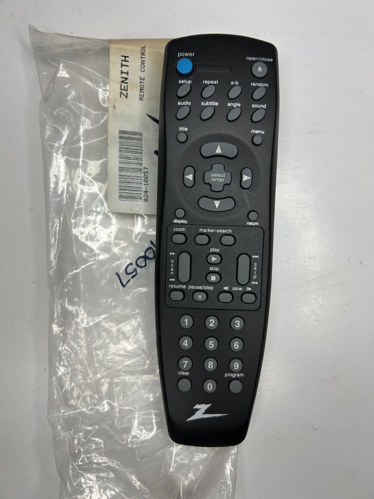Zenith SC220Z Remote Control, OEM NOS for DVD Players DVD2200C, DVD2200N +  			