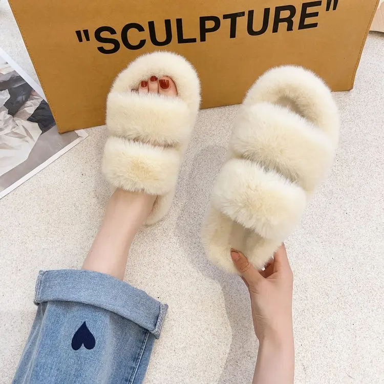 Women Winter Slippers   Flip Flops Indoor Warm Flat Shoes Home Slippers Plush Ho - £43.37 GBP