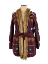 NWT Tasha Polizzi Garibaldi Cardigan in Mulberry Faux Fur Collar Sweater XL $269 - £127.15 GBP