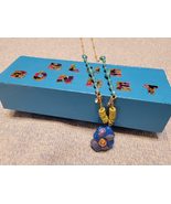 &quot;BLUE BONNET&quot; Artisan crafted necklace.C.2024. - £22.10 GBP
