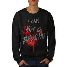 Wellcoda Psycho Halloween Horror Mens Sweatshirt, Crazy Casual Pullover Jumper - £23.86 GBP+