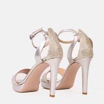The Mars Platform Heel Silver Leather Women's Sandal image 3