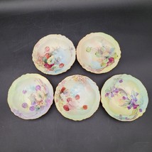 Antique c.1900 French Limoges Porcelain China Dessert Fruit Bowls Charles Martin - $24.74