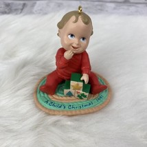 Hallmark Keepsake A Child&#39;s Christmas Preschool Toddler 1991 Ornament No Box - £5.67 GBP
