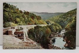 Middlefield Mass, B&amp;A R.R. Series Stone Arch Near Middlefield 1907 Postc... - $6.99