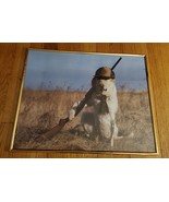 Golden Retriever Hunting Dog Poster Pipe Shotgun Man Cave Bar Goose 20&quot; ... - $182.70 MXN