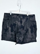 Prana Womens Halle Short Plus II Charcoal Camo 7&quot; Inseam 18W - $28.98
