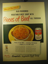 1950 Campbell&#39;s Vegetable-Beef Soup Ad - Have you tried this? - £14.50 GBP