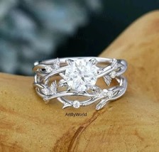 Twig Bridal Ring Set, Dainty Engagement Ring, Branch Engagement Ring For Love - £131.89 GBP