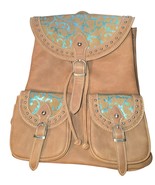 Trinity Ranch Hair on Cowhide Brown Backpack Leather Buckle Closures - $137.35 CAD