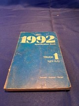 1992 Ford Light Duty Truck 1 Specification Manual - $14.01