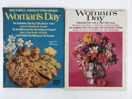 Vintage Woman&#39;s Day Magazine Lot August 1965 April 1975 Carnival Glass Flowers - £23.76 GBP