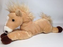 Aurora Plush Horse Flopsie Butterscotch Stuffed Animal Tan Pony 10&quot; Brown Toy - £20.03 GBP