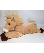 Aurora Plush Horse Flopsie Butterscotch Stuffed Animal Tan Pony 10&quot; Brow... - £19.54 GBP