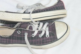 Converse All Star Chuck Taylor PLAID PURPLE Size 3 SNEAKERS SHOES USED - $14.85
