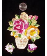 Floral Appliques~REAL VINTAGE~LARGE BOUQUET + 2 Flowers - $5.48 CAD