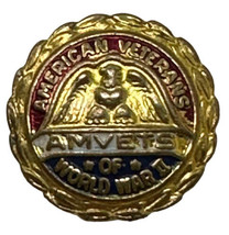 WWII AMVETS American Veterans of World War Two Screw Back Post Hat Lapel... - £6.88 GBP