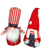 LG Patriotic USA Gnomes Plush Man Woman Doll Set Fourth of July Memorial... - $50.50 CAD